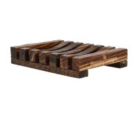 HappySoaps Shampoo bar/zeep houder van donker hout