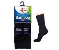 Lucovitaal Bamboe Sok Lang Zwart Maat 43-46