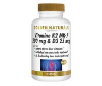 Golden Naturals Vitamine K2 200 mcg & D3 25 mcg