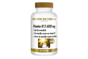 Golden Naturals Vitamine B12 6000 mcg Vegan zuigtabletten