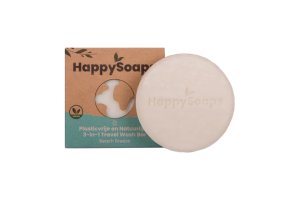 HappySoaps 3-in-1 Travel Wash Bar Beach Breeze