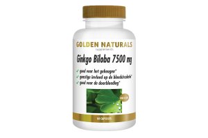 Golden Naturals Ginkgo Biloba 7500mg 60 veganistische capsules