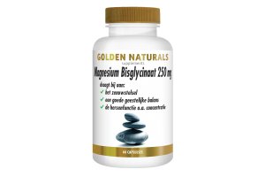 Golden Naturals Magnesium Bisglycinaat 250mg 60 vegacapsules