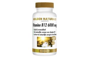Golden Naturals Vitamine B12 6000mcg Vegan zuigtabletten