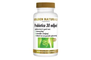 Golden Naturals Probiotica 30 Miljard Maagsapresistent 30 vegacapsules