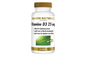 Golden Naturals Vitamine D3 25mcg softgels