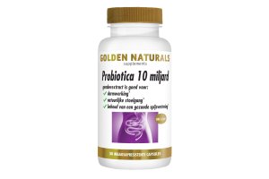 Golden Naturals Probiotica 10 miljard maagsapresistente vegacapsules