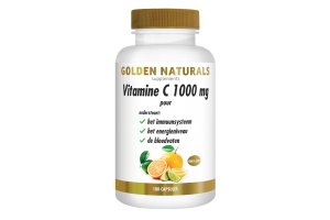 Golden Naturals Vitamine C Puur 1000mg vegacapsules