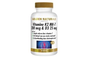 Golden Naturals Vitamine K2 200 mcg & D3 25 mcg
