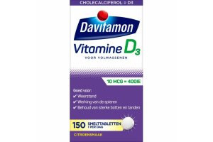 Davitamon Vitamine D 10 MCG Volwassenen smelttabletten