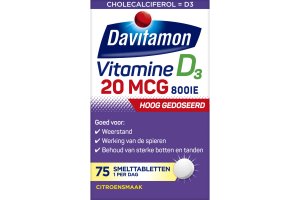 Davitamon Vitamine D3 Hoog Gedoseerd 20MCG smelttabletten