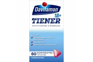 Davitamon Tiener 12+ Aardbei kauwtabletten