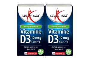 Lucovitaal D3 10 mcg (400 Ie) Vitamine Vegan Kauwtabletten