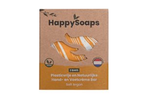 HappySoaps Hand- en Voetcrème Bar Soft Argan