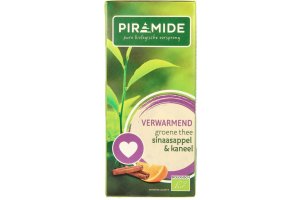 Piramide Groene Thee Verwarmend Sinaasappel & Kaneel