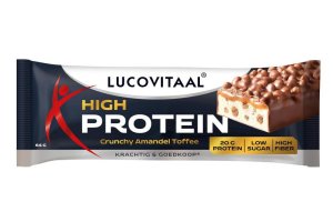 Lucovitaal Protein High reep Crunchy Amandel Toffee Vega