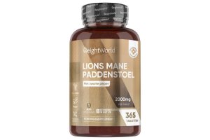 WeightWorld Lion's mane 2000mg 365 tabletten 50% polyfenolen