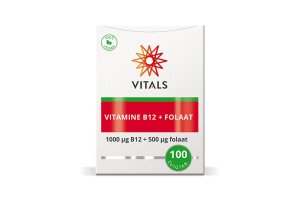 Vitals Vitamine B12 met folaat zuigtabletten 1000 mcg B12 500 mcg folaat