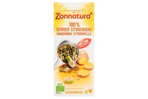 Zonnatura Gember citroengras thee bio