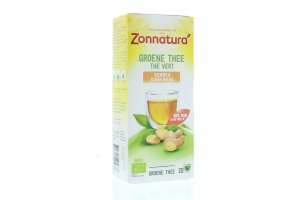 Zonnatura Groene thee gember bio